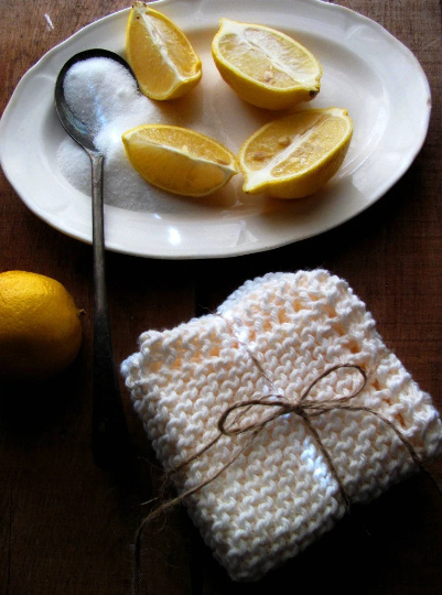 Hand Knit Cotton Cloth "House Helpers"
